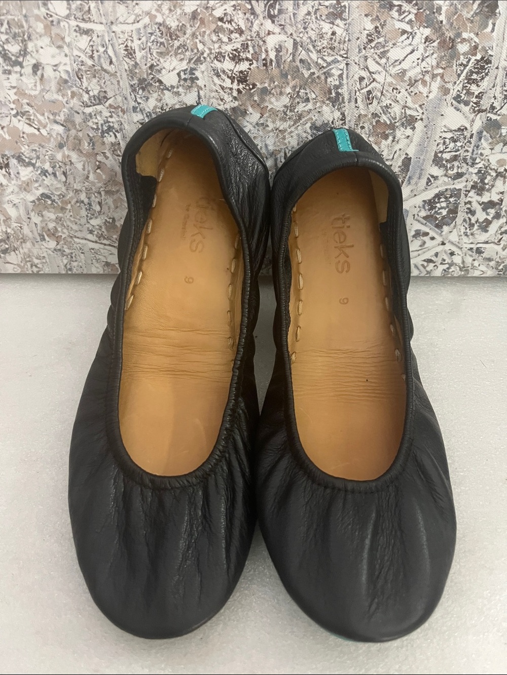 Tieks Matte Black Foldable Ballet Flats Women’s Sz 9